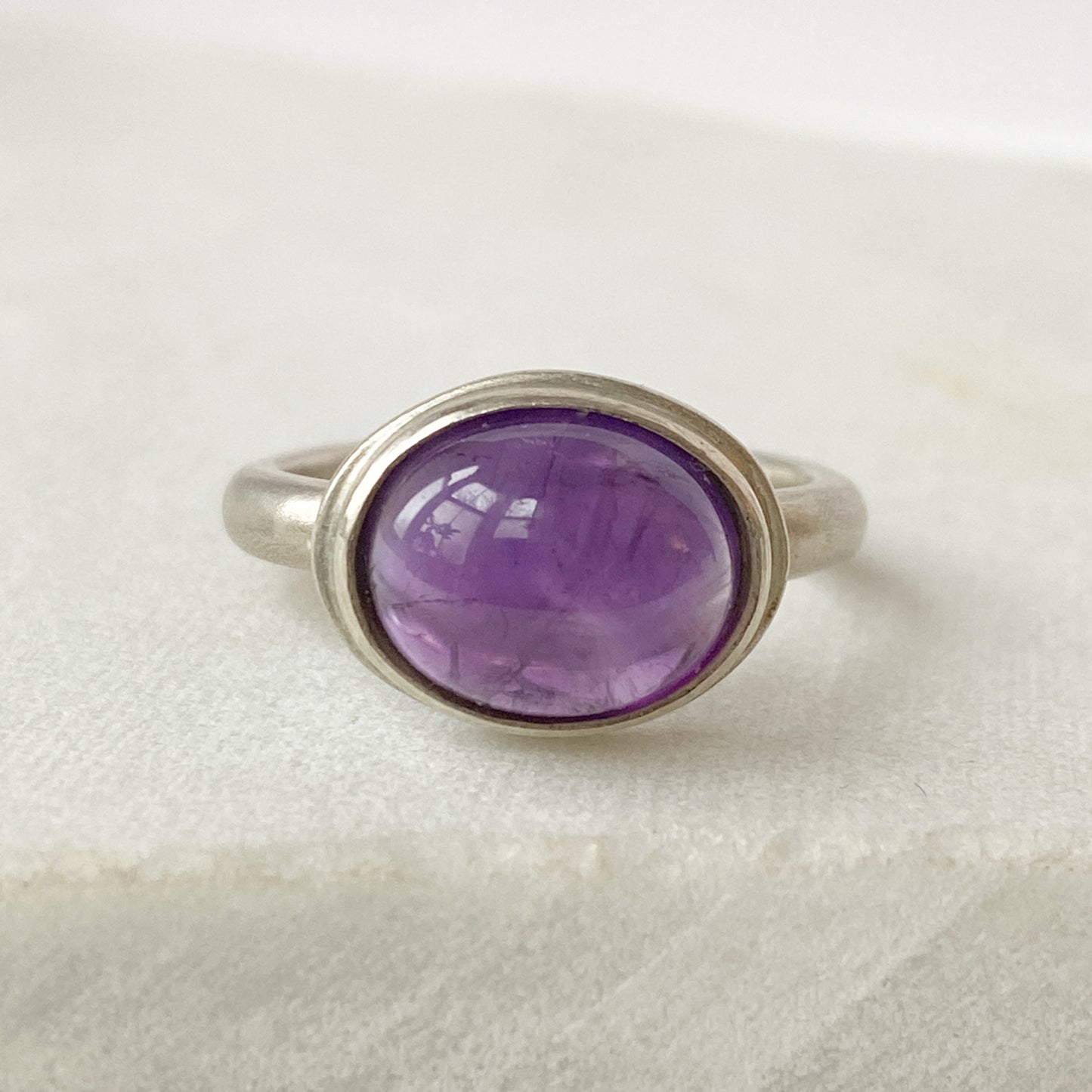 Amethyst Silver Ring