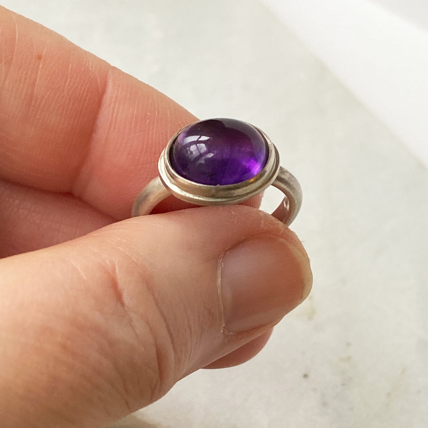 Amethyst Silver Ring