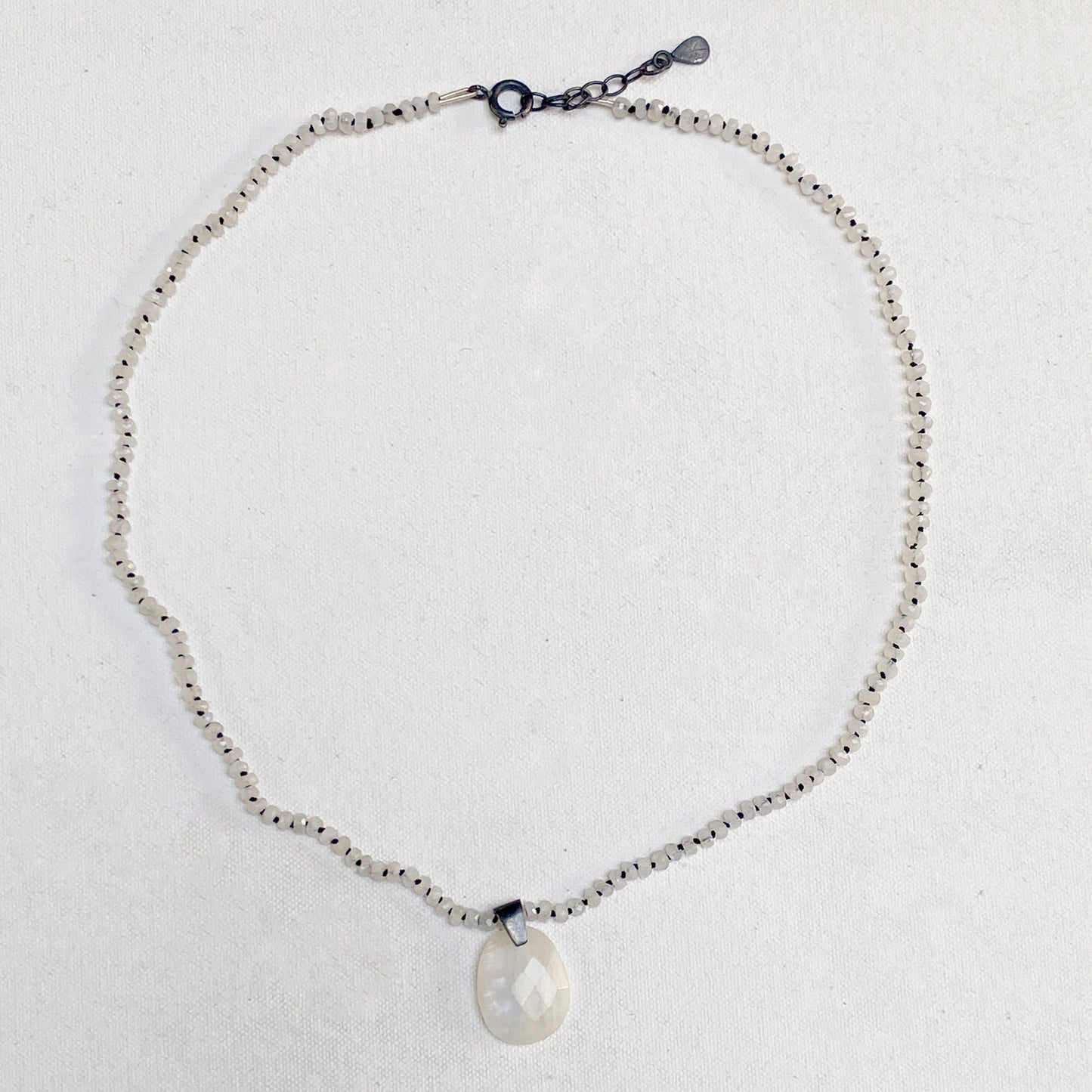 Blue Moonstone Knotted Necklace