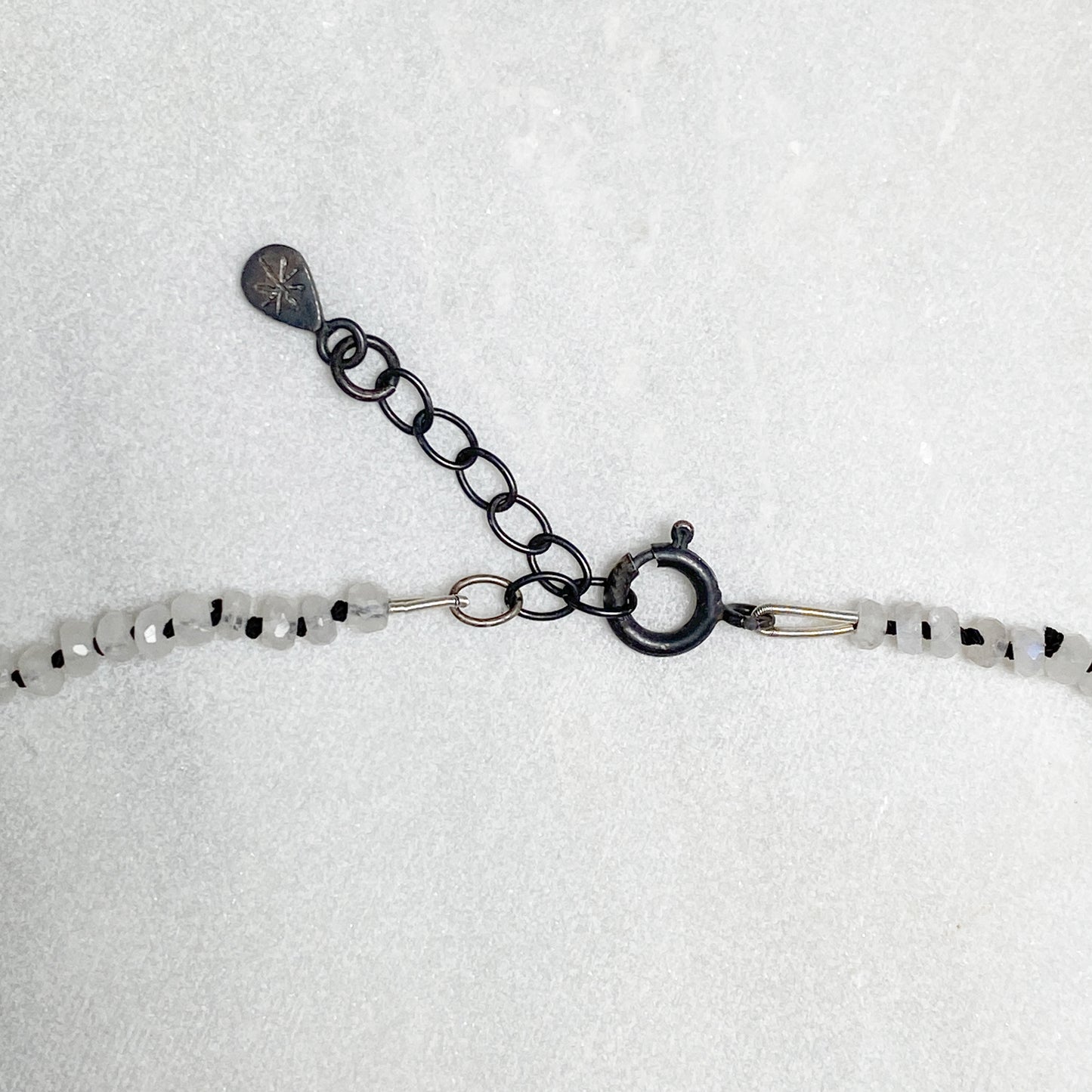 Blue Moonstone Knotted Necklace