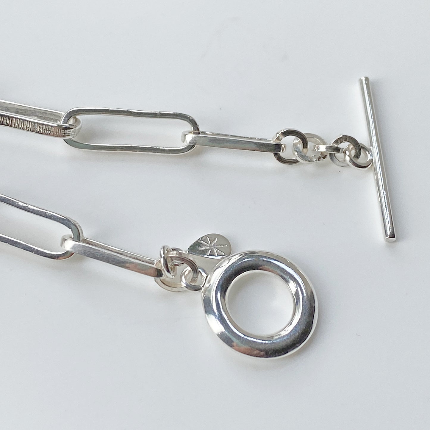 Chunky T Bar Silver Bracelet