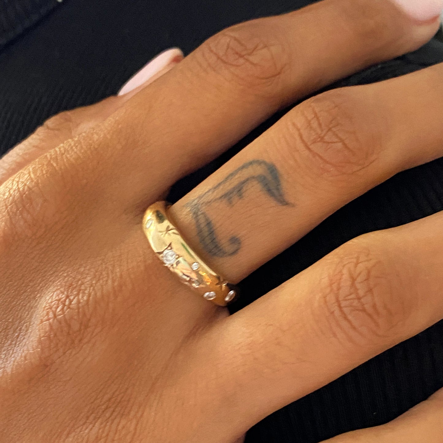 Diamond Star Bombe Ring