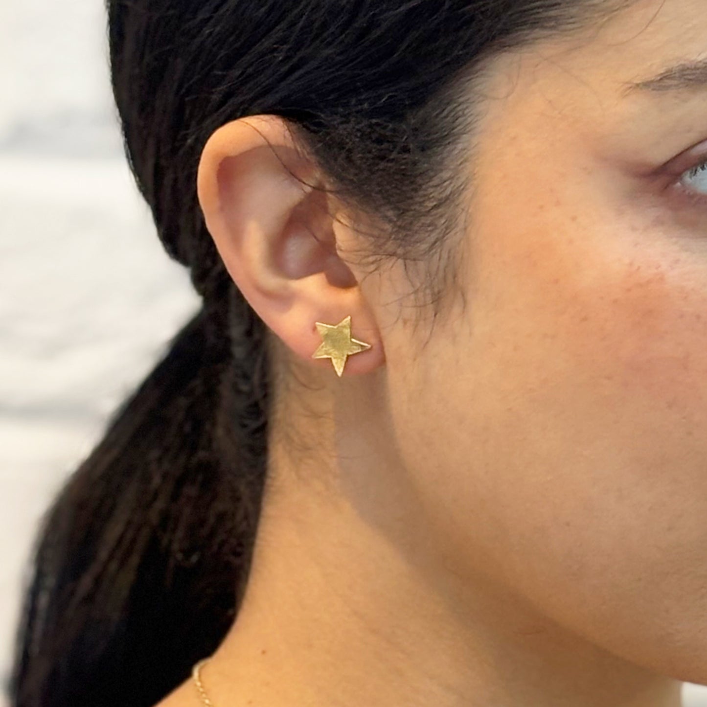 Star Mismatch Gold Studs