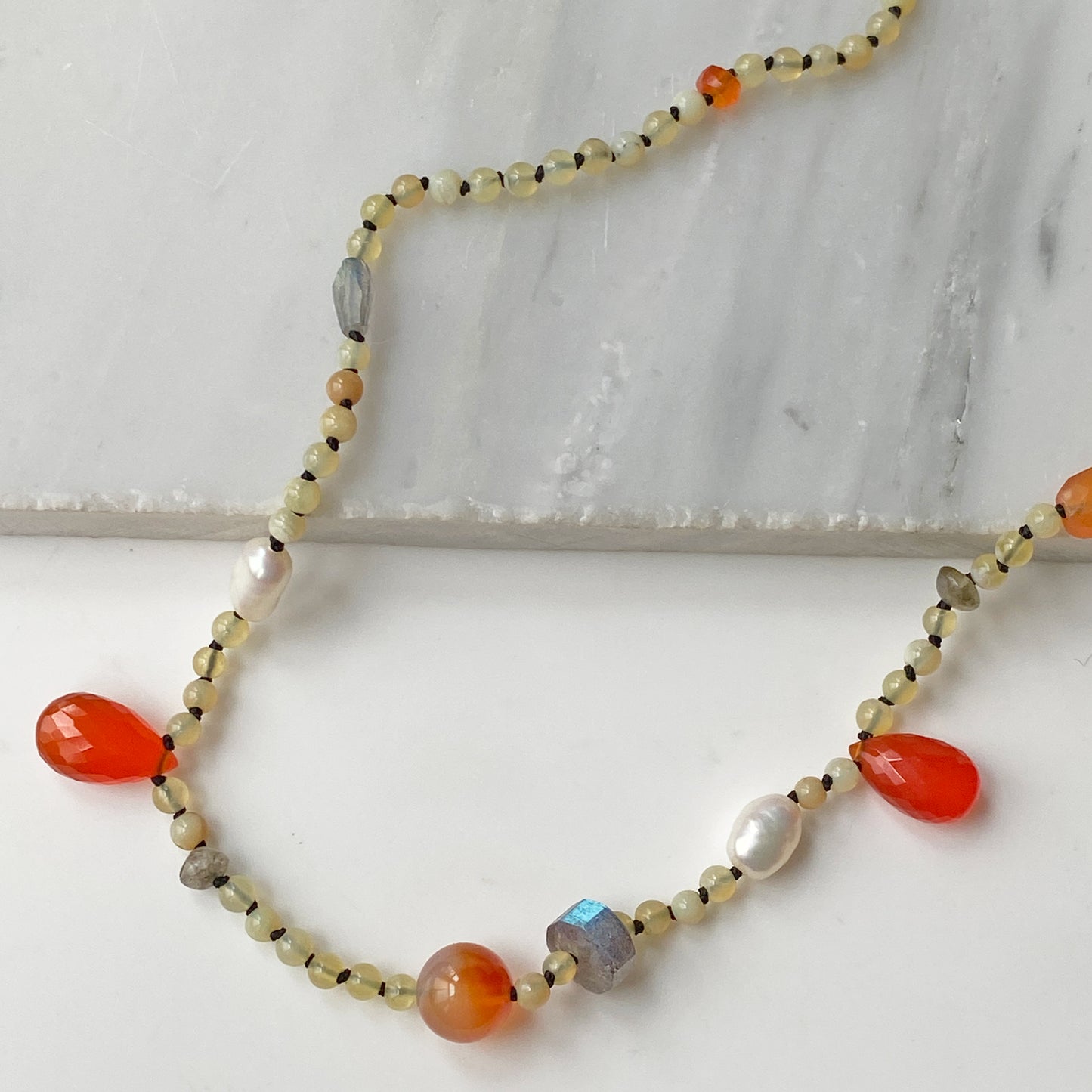 Opal Love Bead Necklace