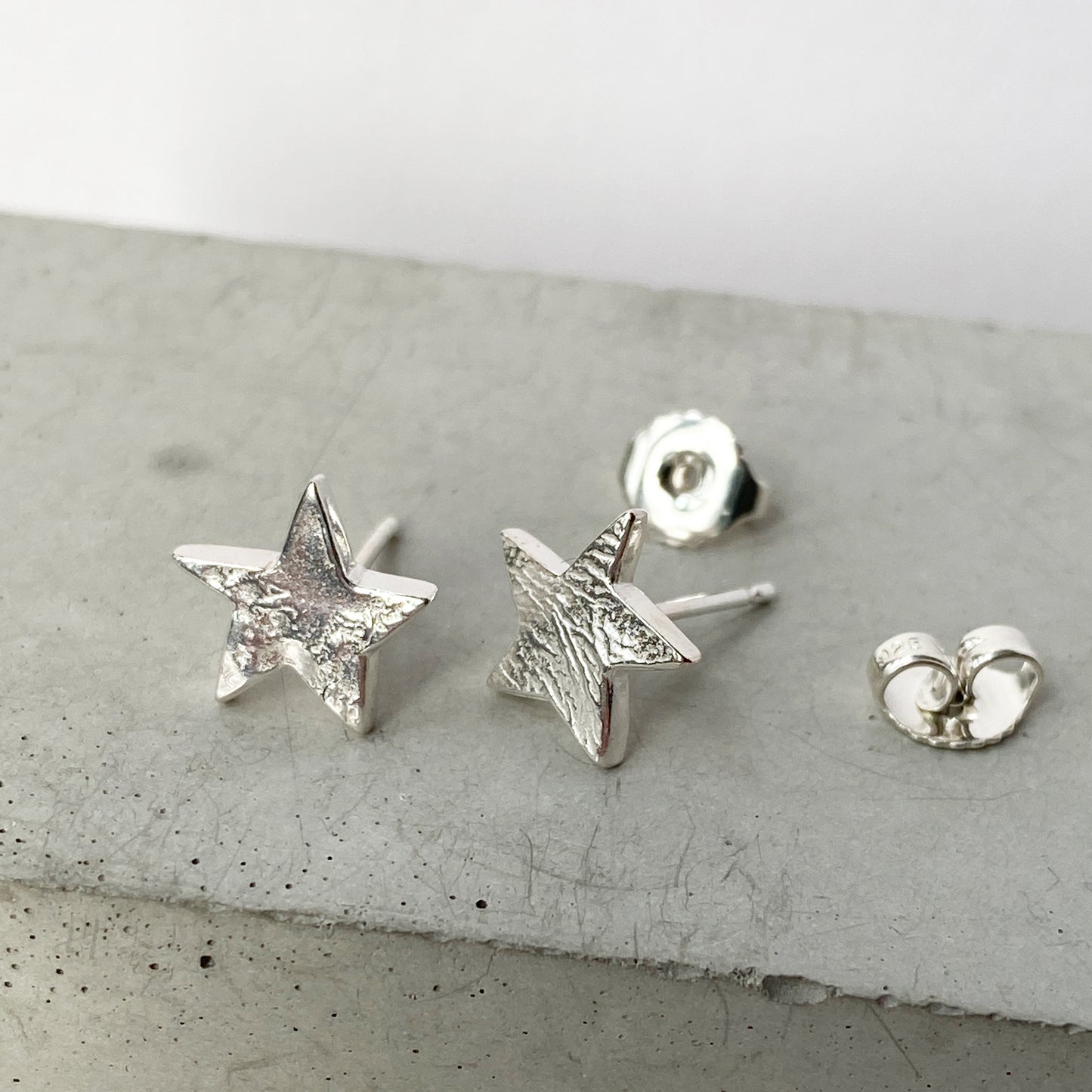 Star Molten Silver Studs