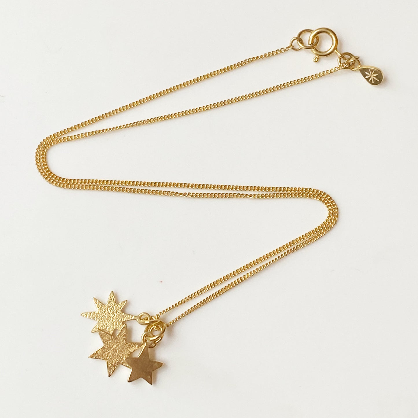 Triple Star Gold Pendant