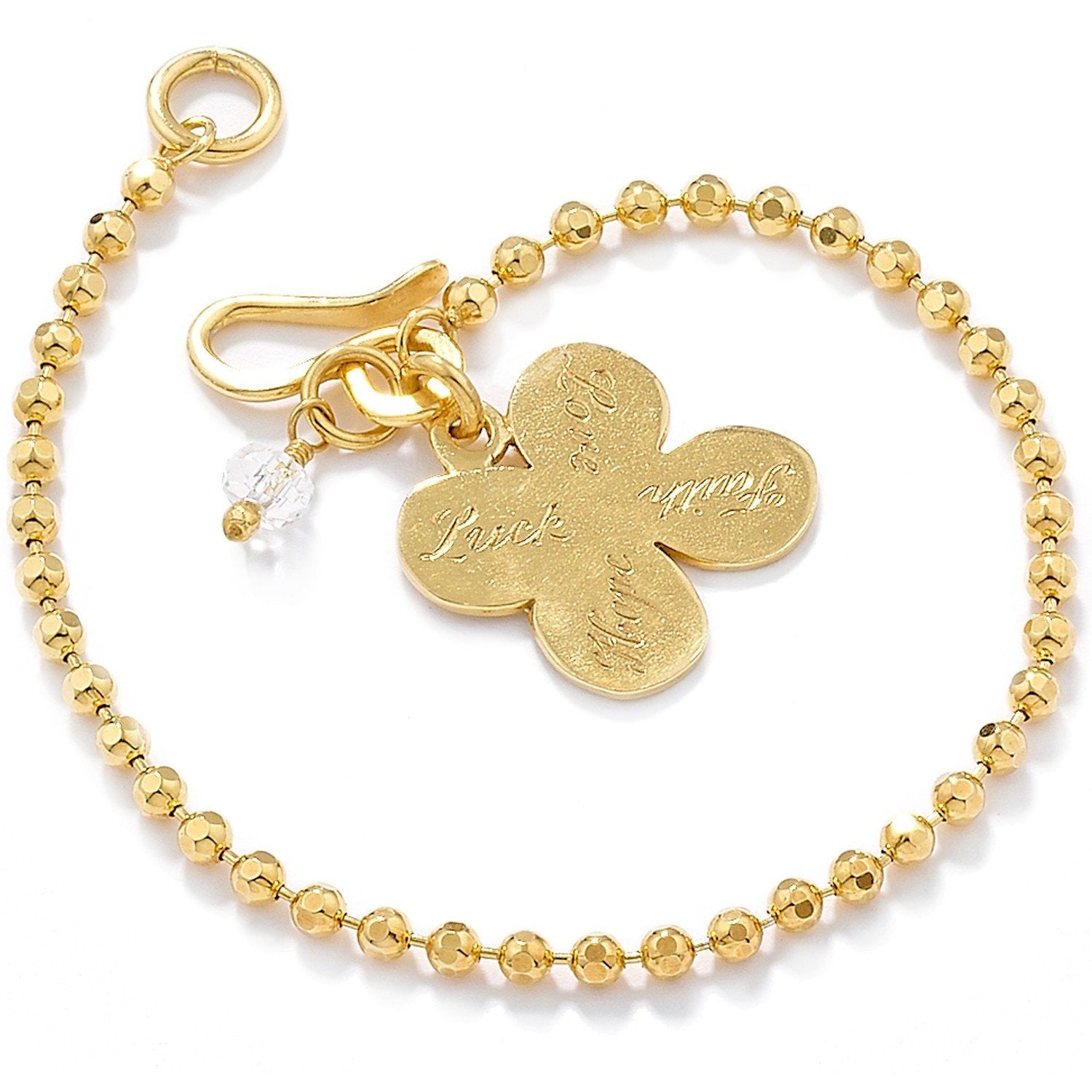 Four Leaf Clover Bracelet in Gold – Vicky Davies Jewels
