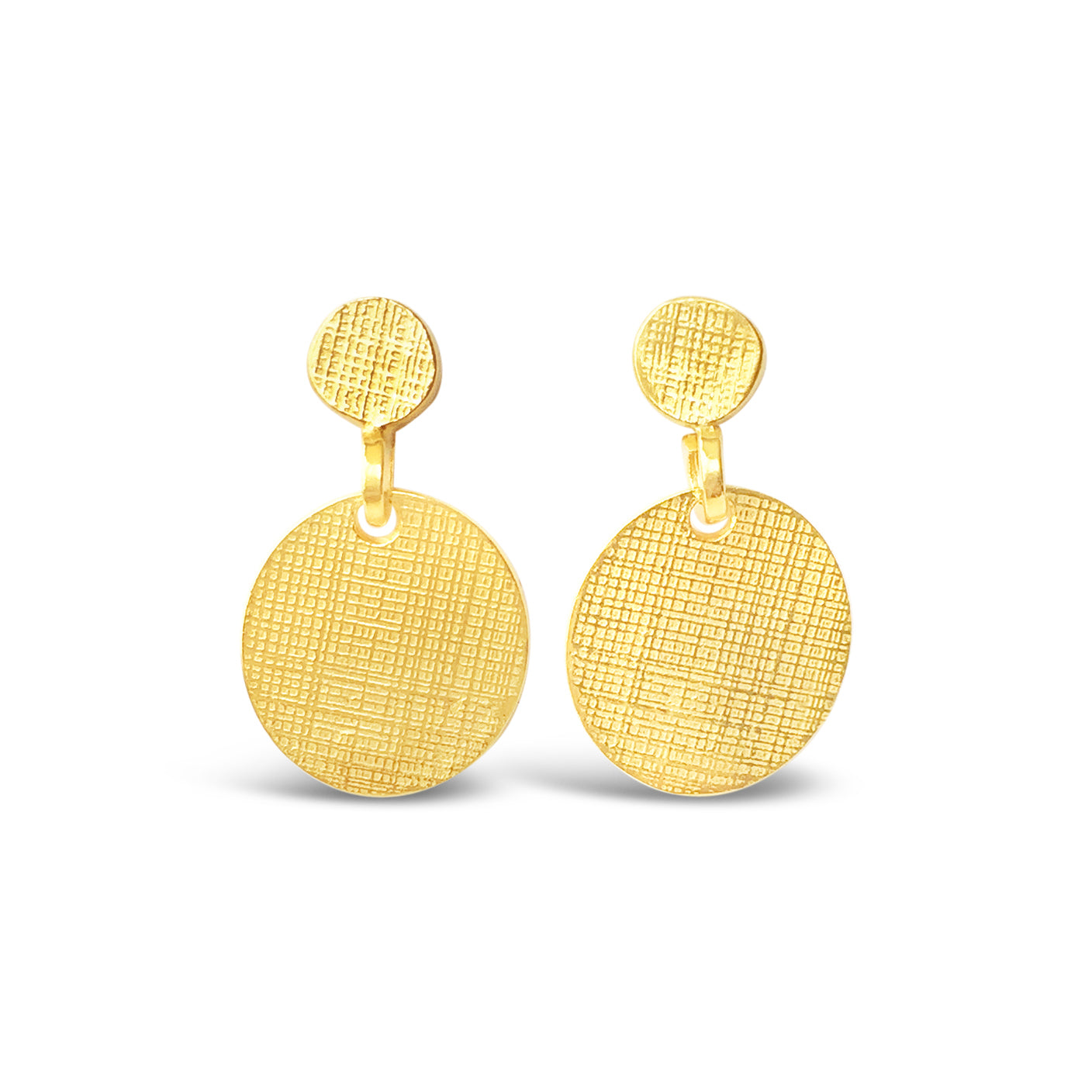 Double Dot Earrings Gold