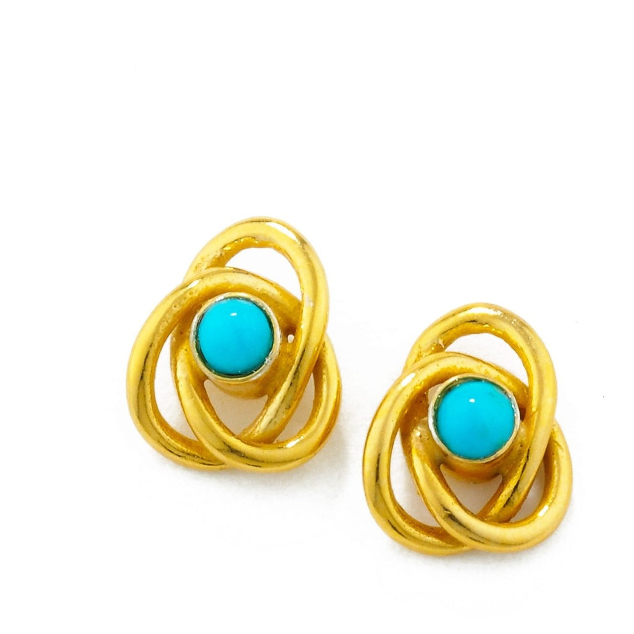 Eternal Knot Earrings in Gold