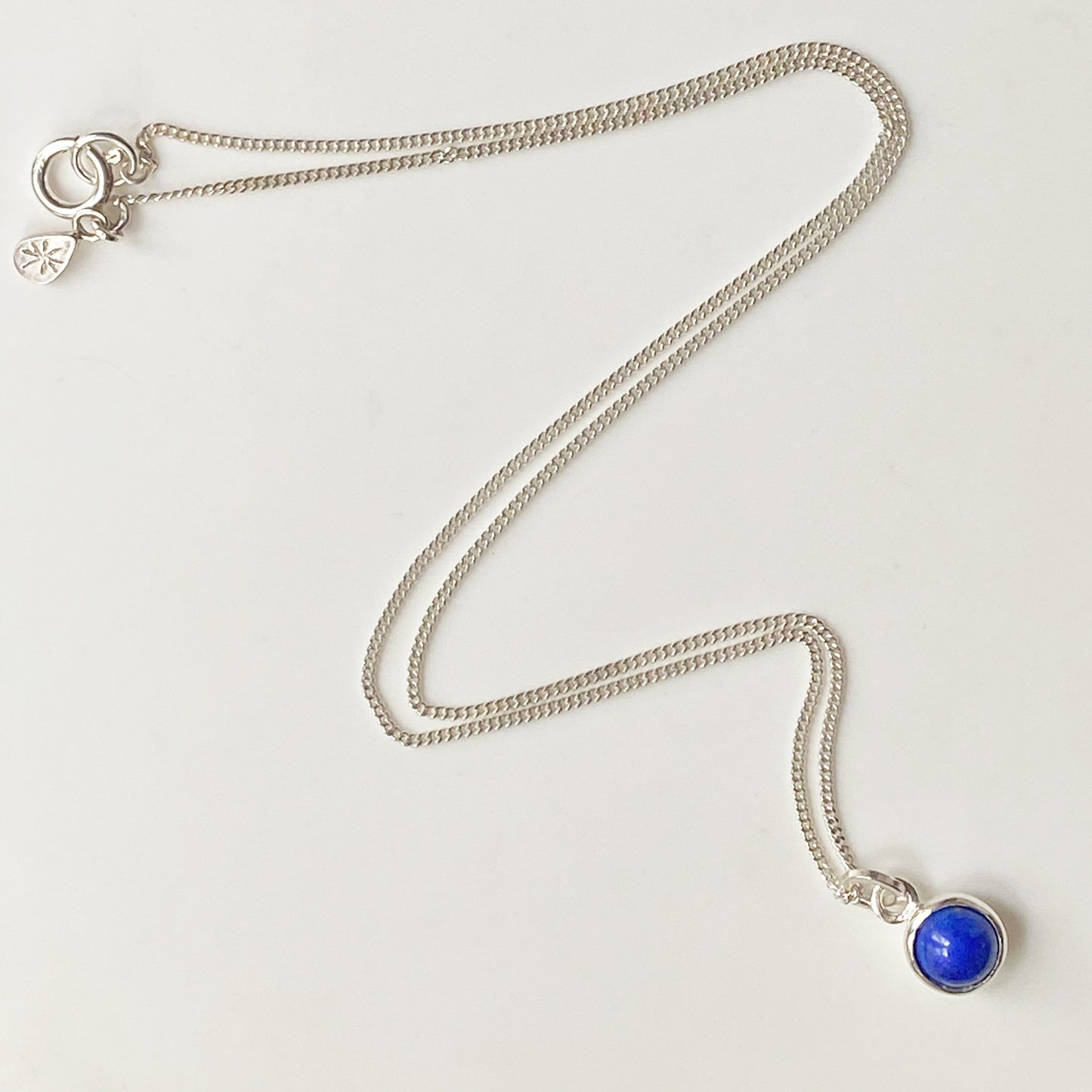 Birthstone Orb Lapis Silver Pendant