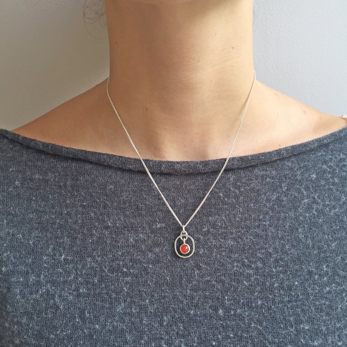 Birthstone Pendant Carnelian July