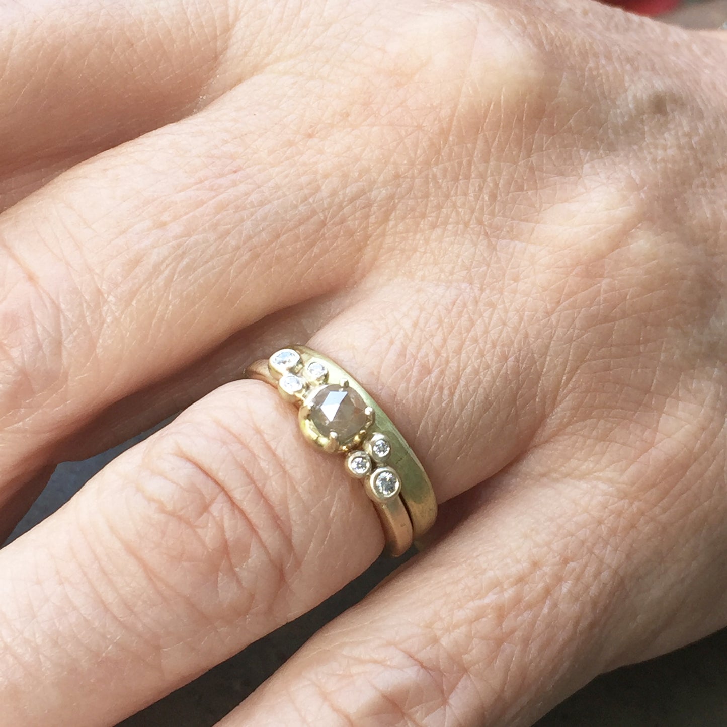 Rustic Gold Wedding Band
