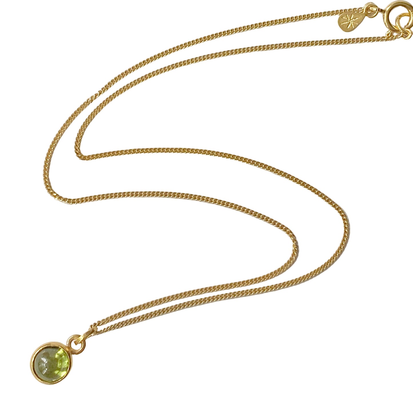 Birthstone Orb Peridot Gold Pendant