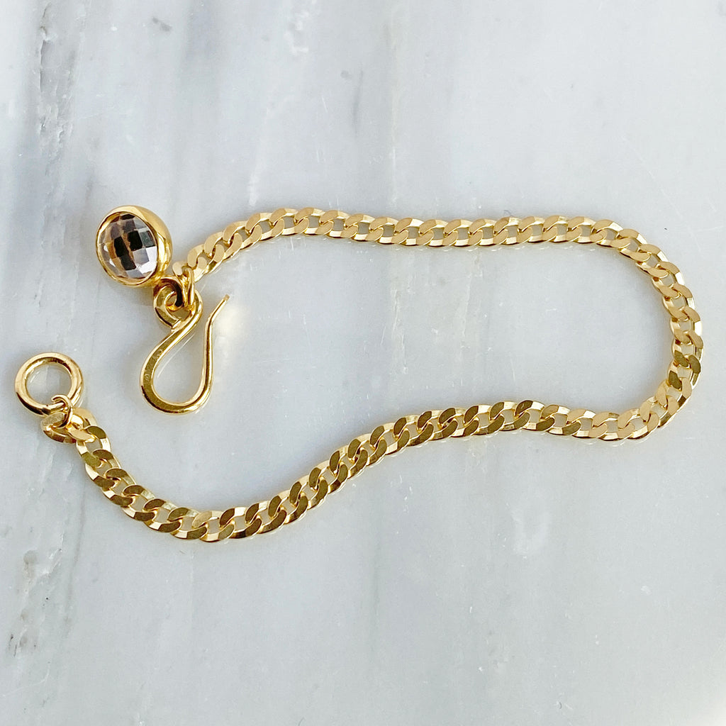 Birthstone Orb April Gold Bracelet