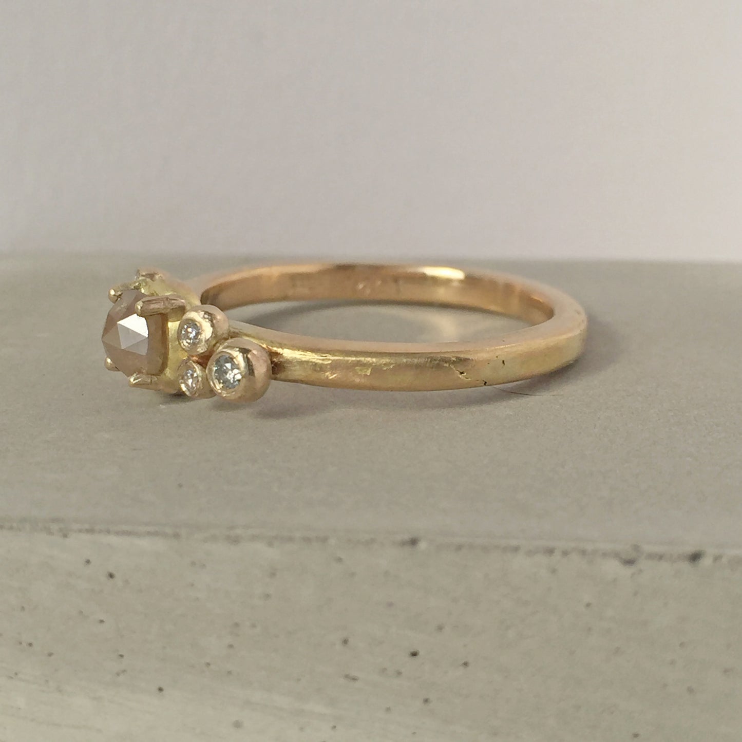 Rose Cut Diamond Engagement Ring