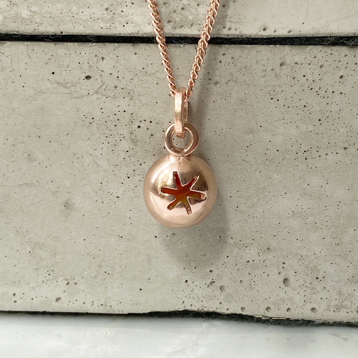 Birthstone Orb Sardonyx Rose Gold Pendant