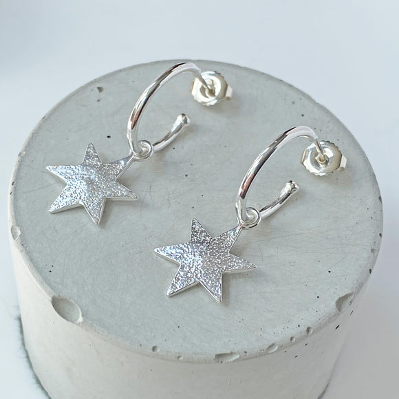 Star Silver Textured Hooping