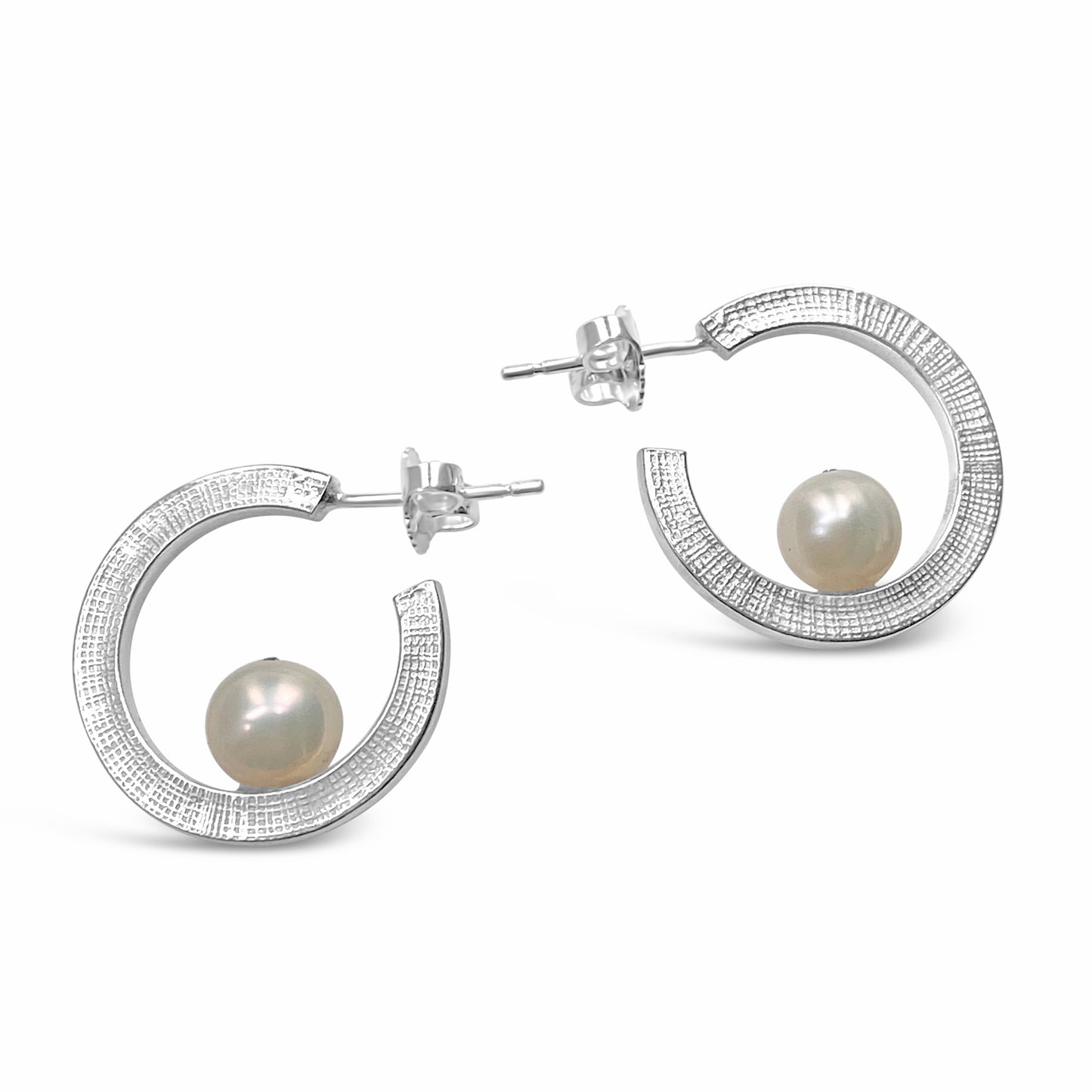 Pearl Hoops Earrings
