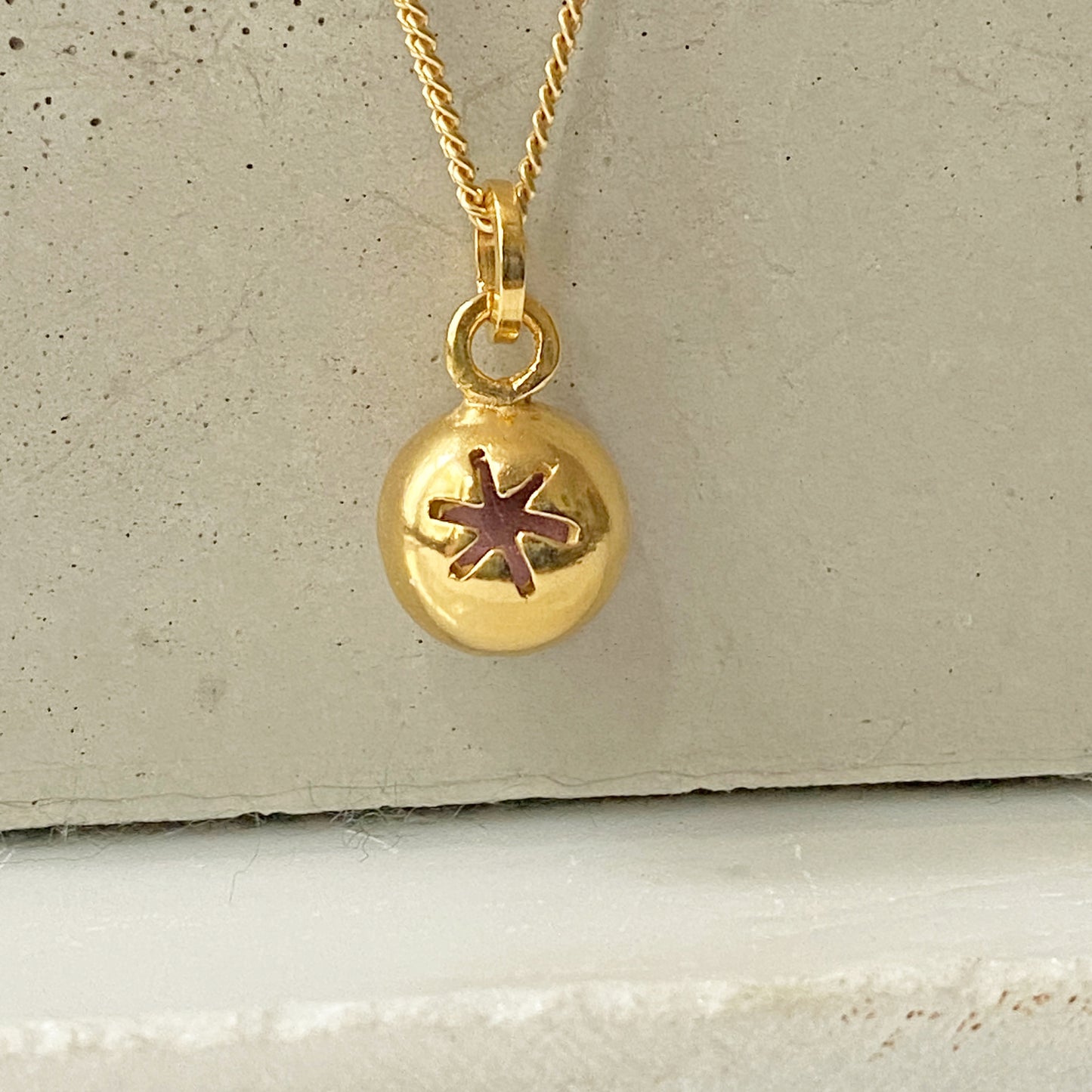 Birthstone Orb Tourmaline Gold Pendant