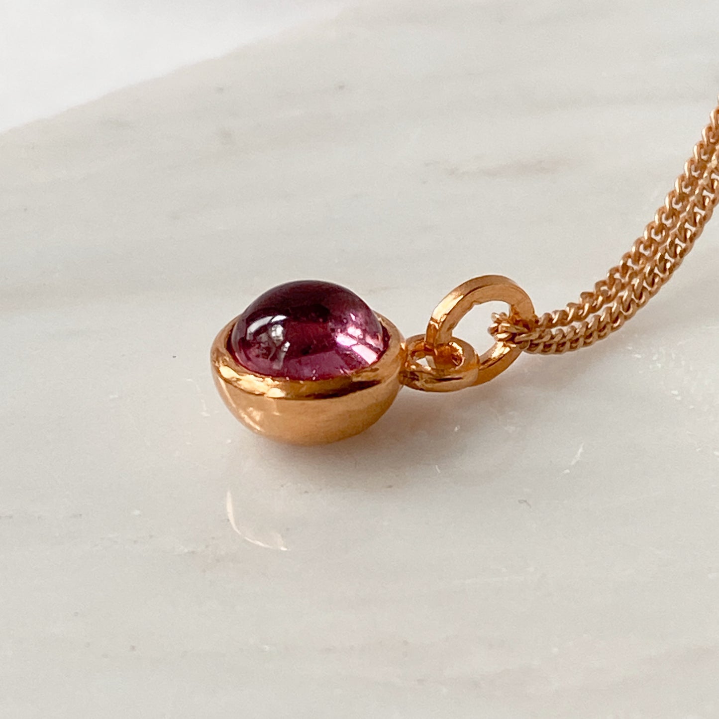 Birthstone Orb Tourmaline Gold Pendant