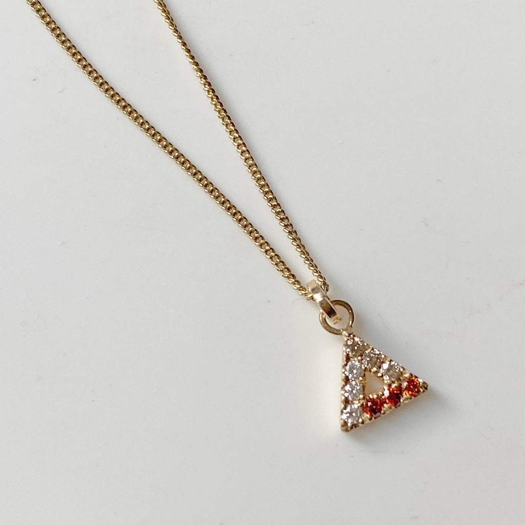 Diamond Triangle Gold Pendant