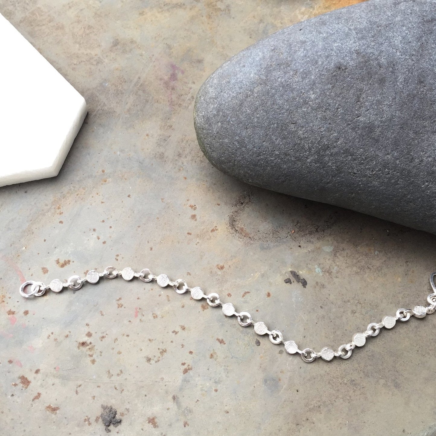 Dot Chain Bracelet Silver