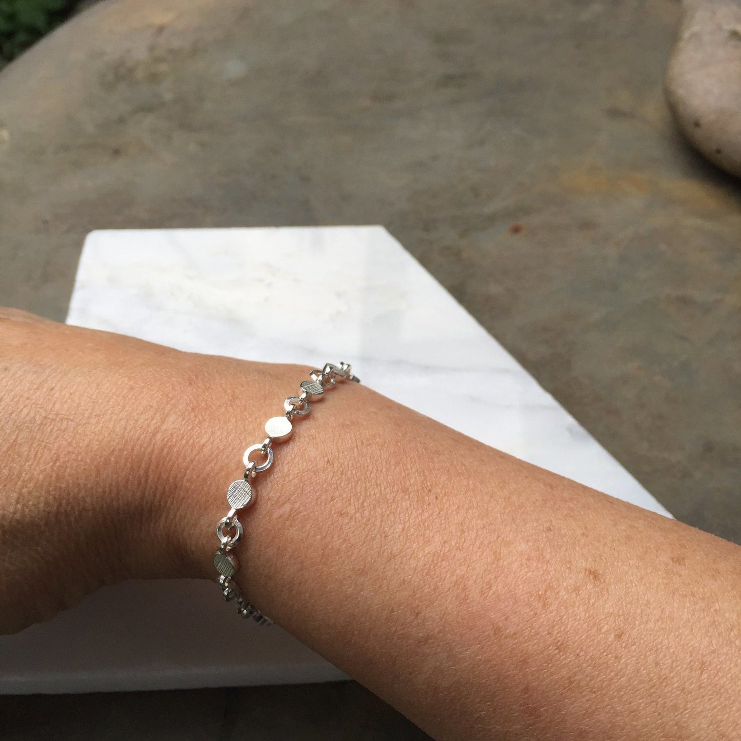 Dot Chain Bracelet Silver