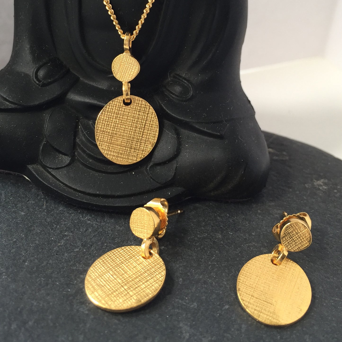 Double Dot Earrings Gold