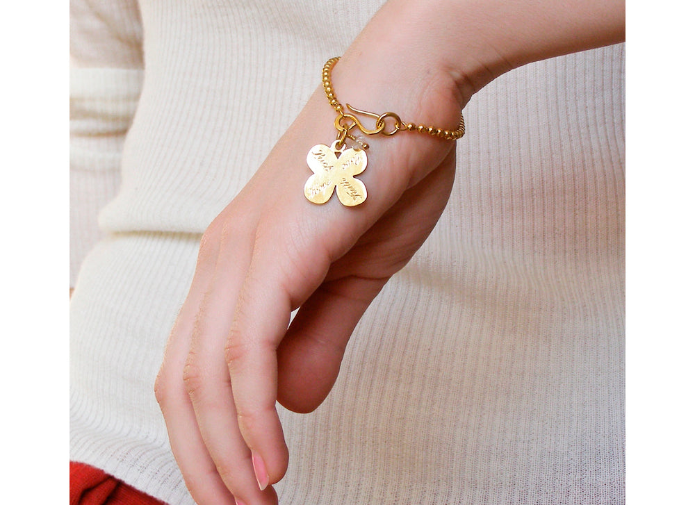 Four Leaf Clover Bracelet in Gold