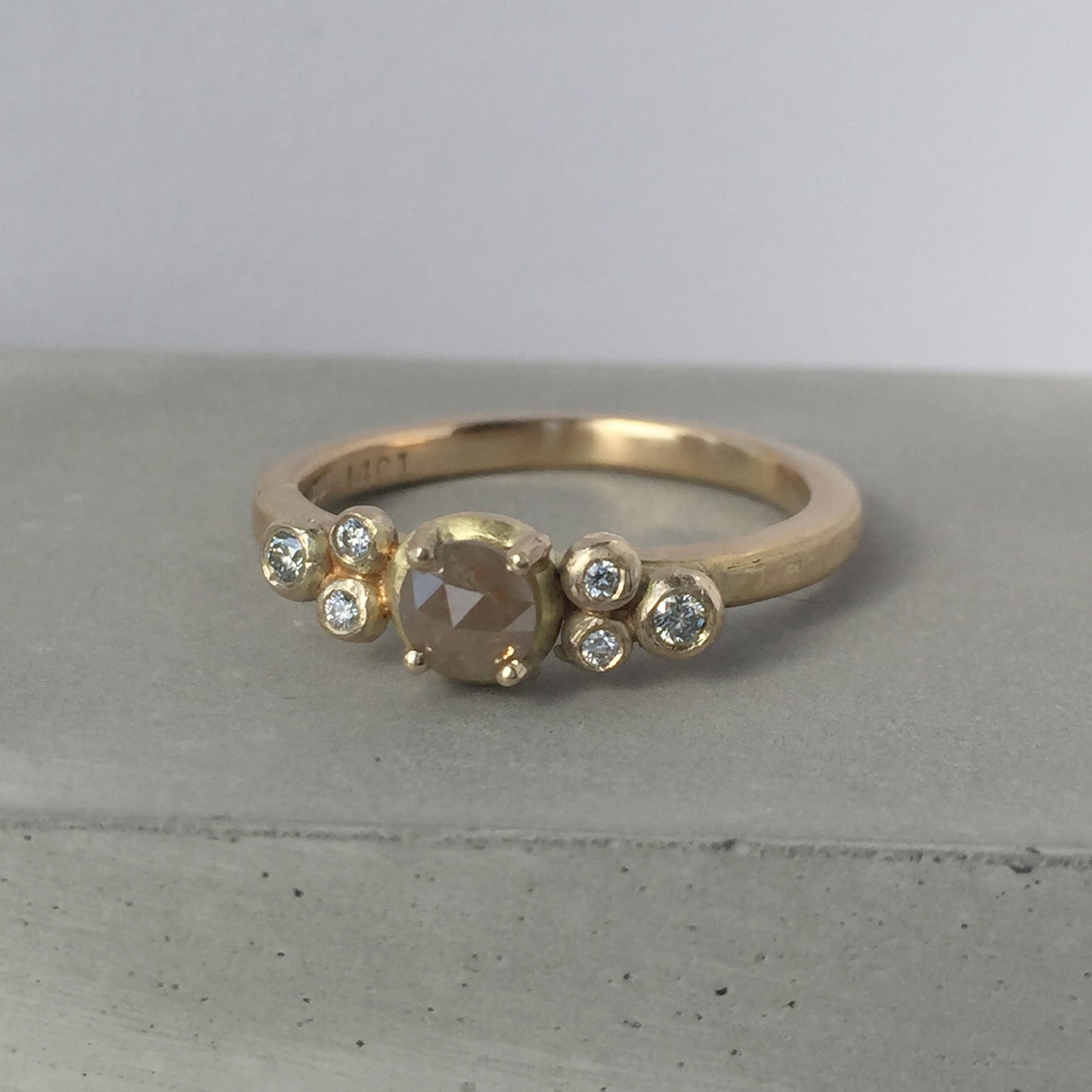 Rose Cut Diamond Engagement Ring