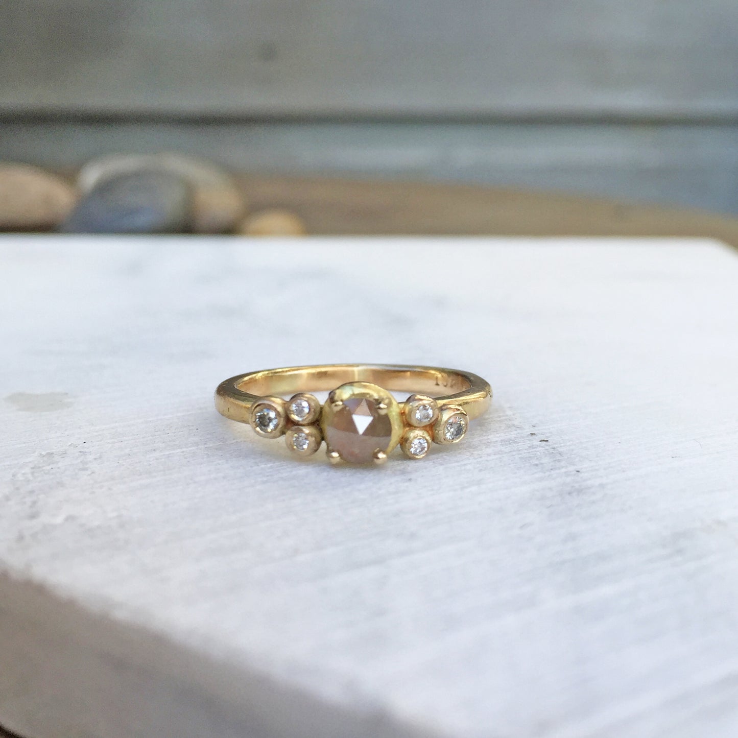 Rose Cut Diamond Engagement Ring