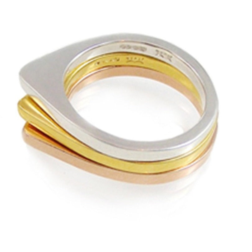 Triangle Diamond Ring Rose Gold