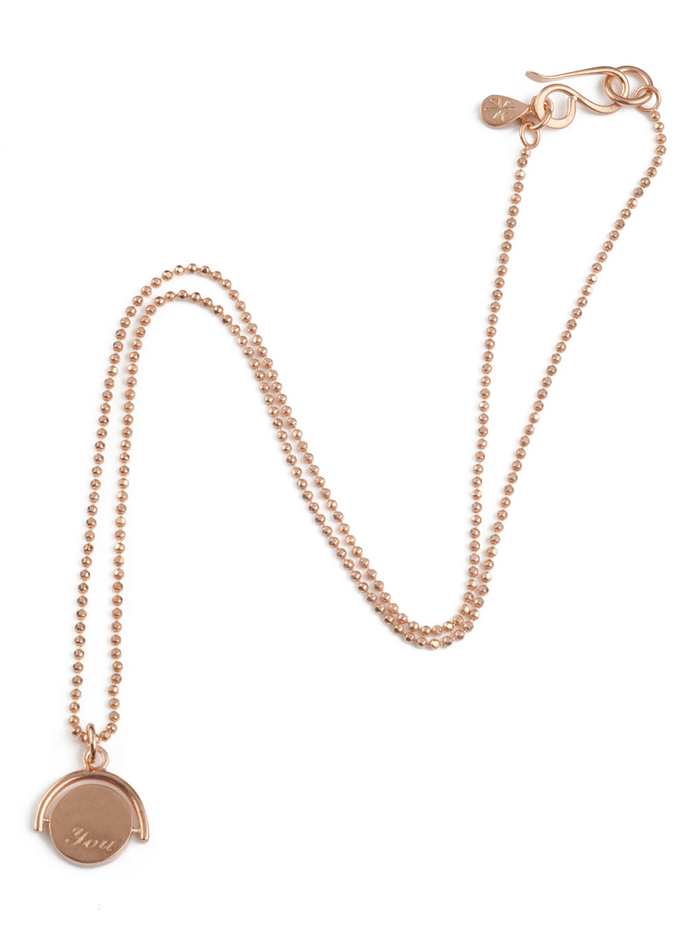 Me & You Spinning Pendant In Gold