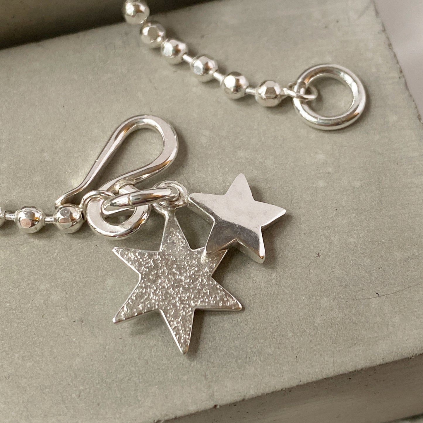 Double Star Bracelet in Silver