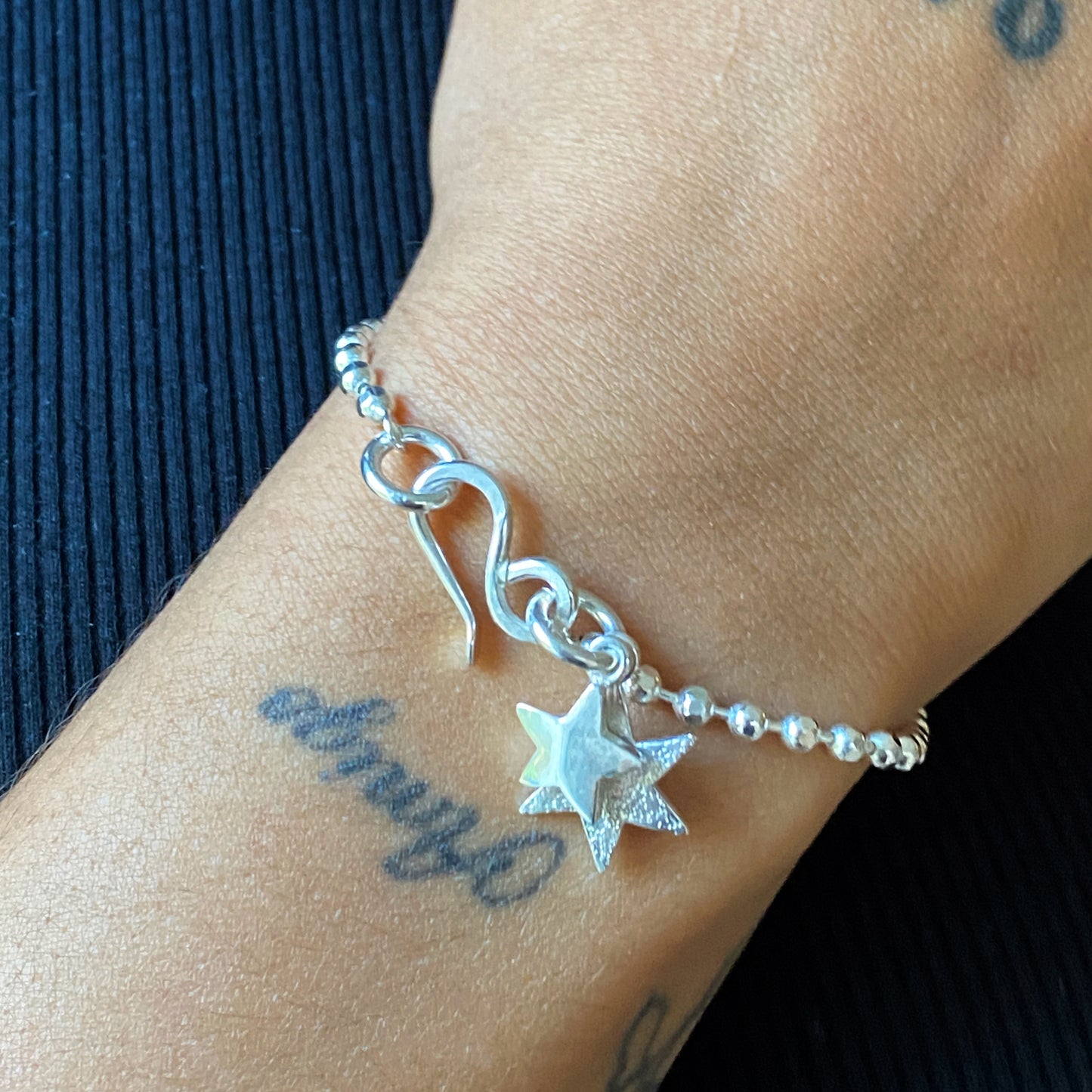 Double Star Bracelet in Silver