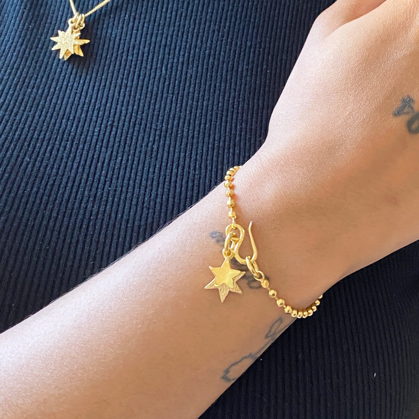 Double Star Bracelet Gold