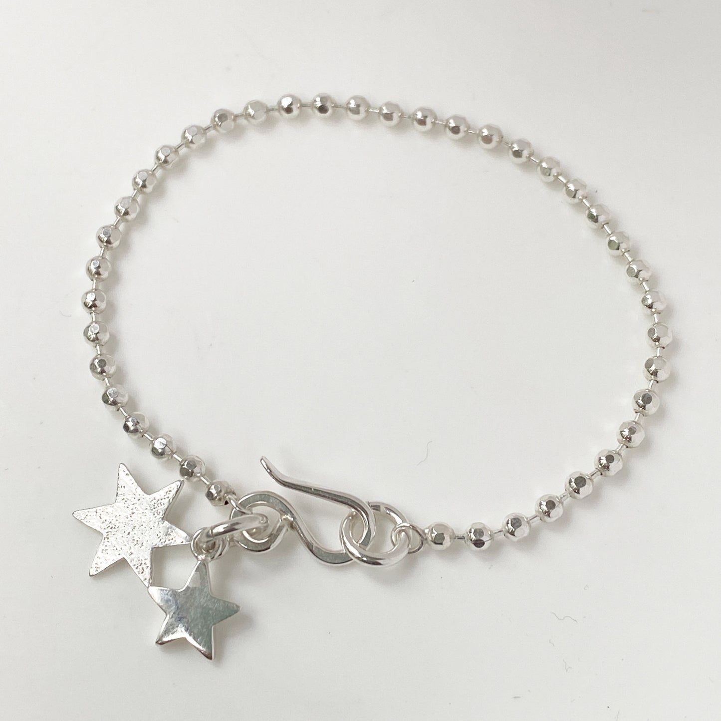 Double Star Bracelet in Silver