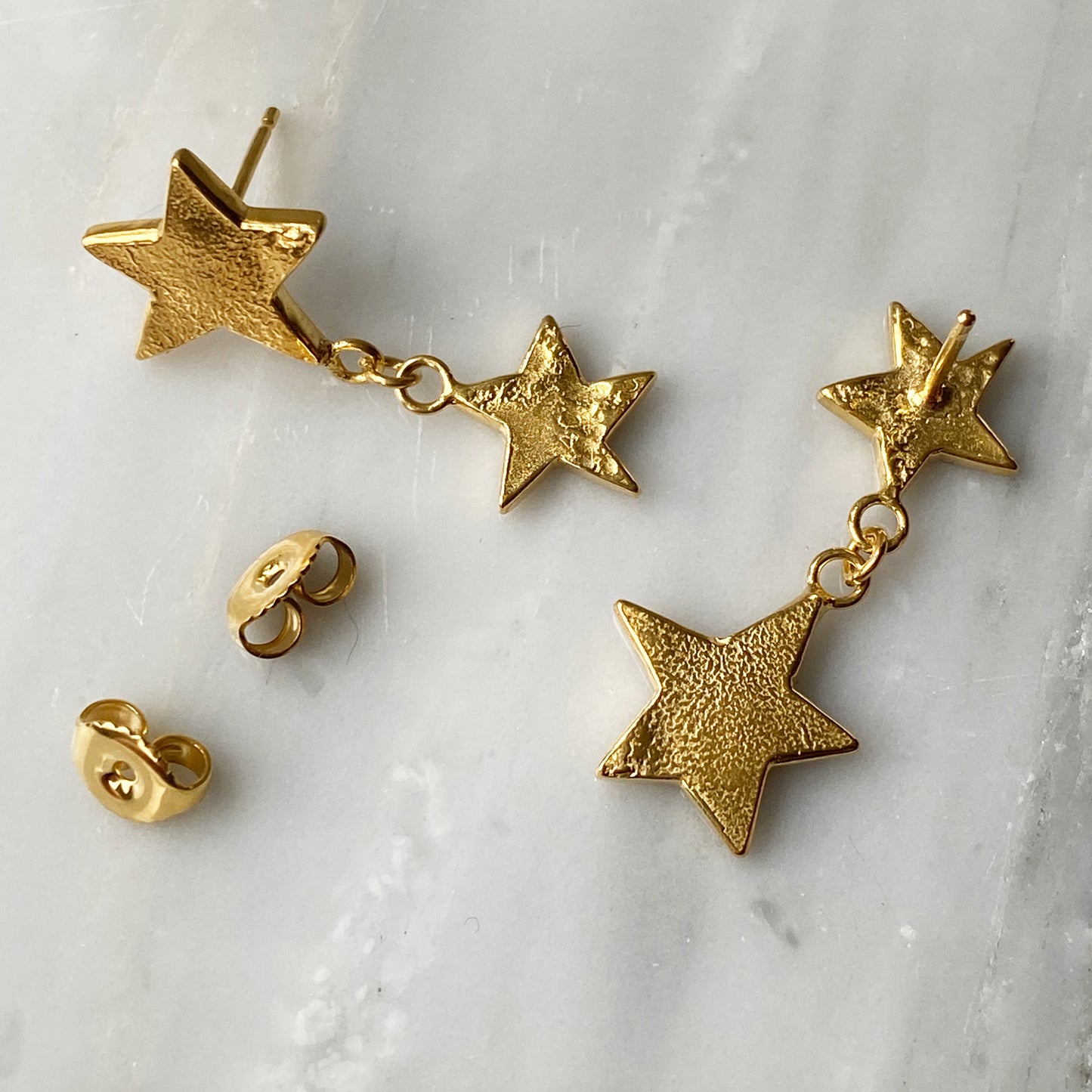 Star Mismatch Gold Earrings