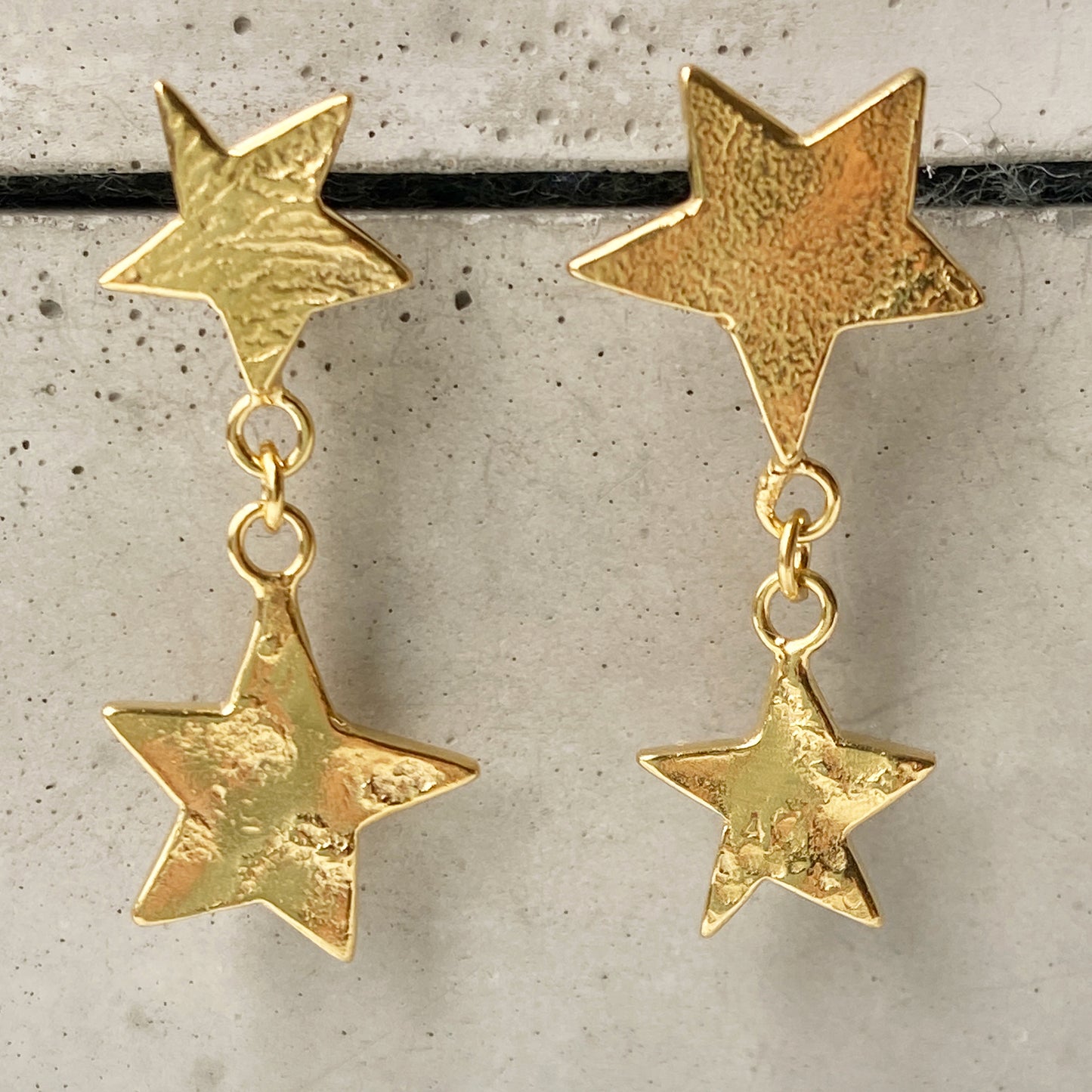 Star Mismatch Gold Earrings