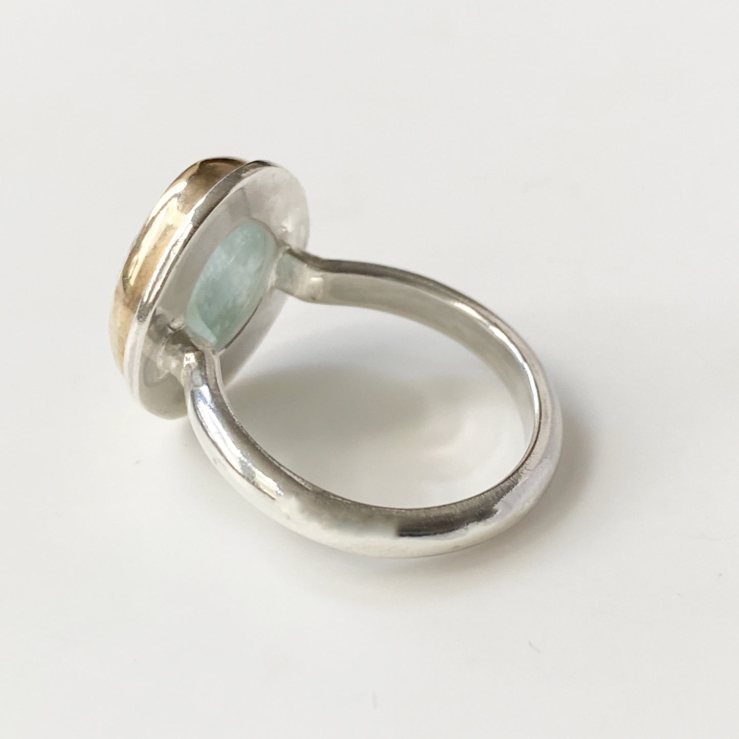 Aquamarine Rose Cut Ring