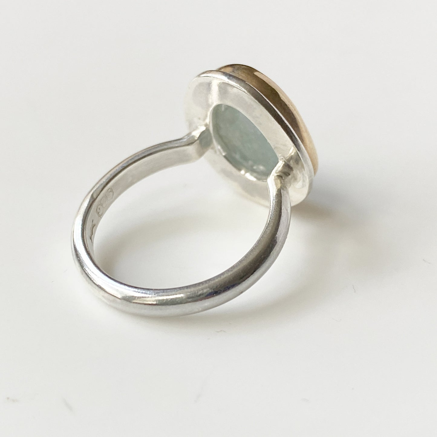 Aquamarine Rose Cut Ring