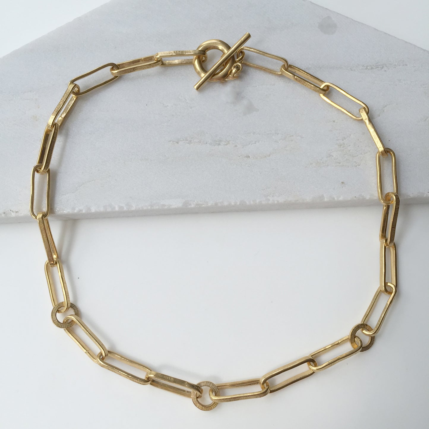 Chunky Textured Handmade Chain Gold