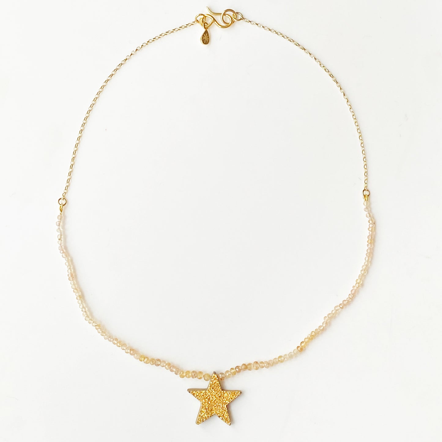 Druzy Star & Topaz Bead Necklace