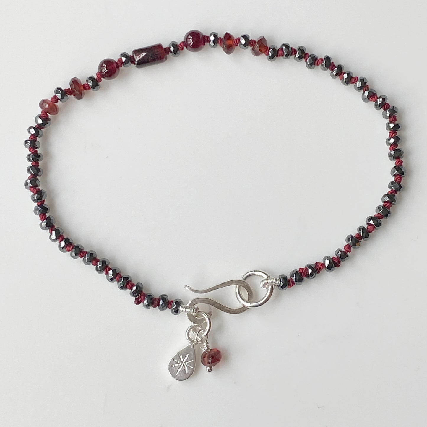 Garnet & Hematite Friendship Bracelet