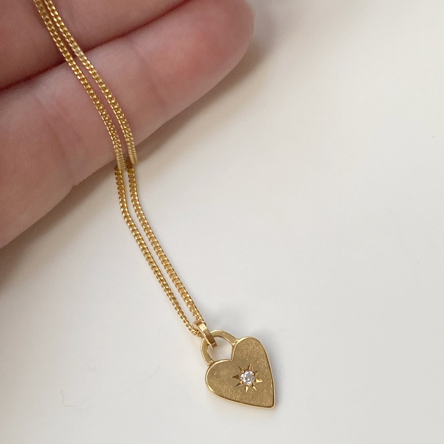 Heart Diamond Star Gold Pendant