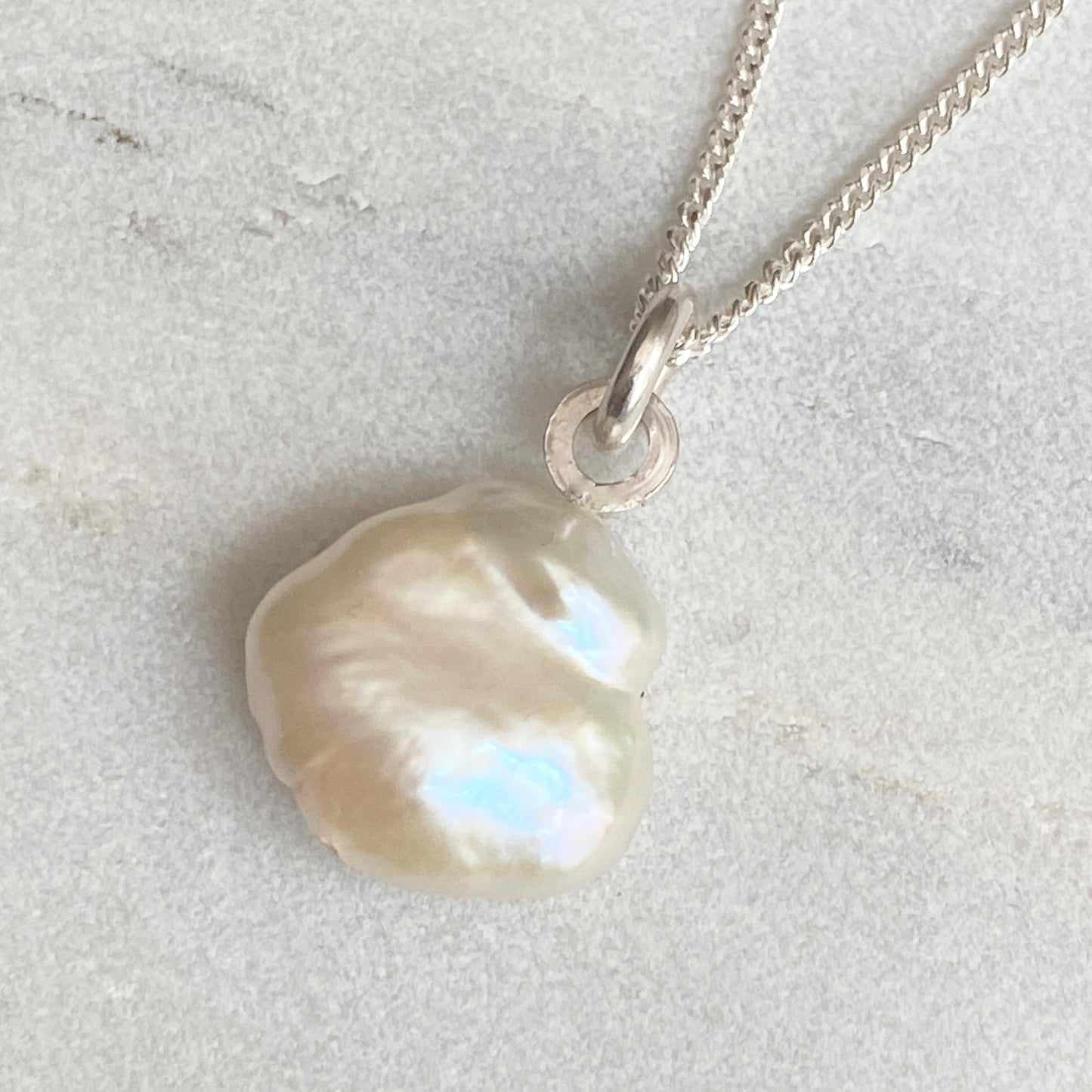 Keshi Pearl Silver Pendant