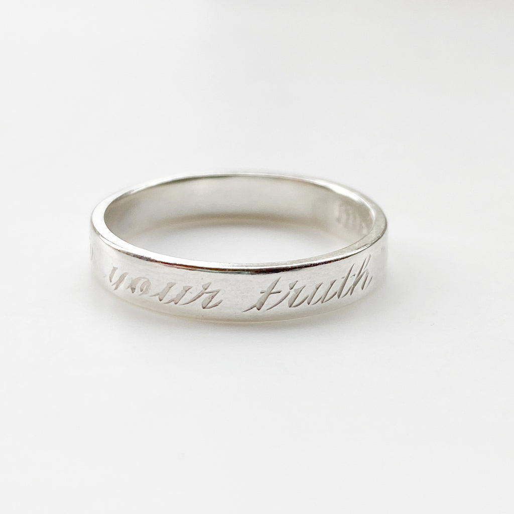 "Know Your Truth " Shamanic Silver Ring