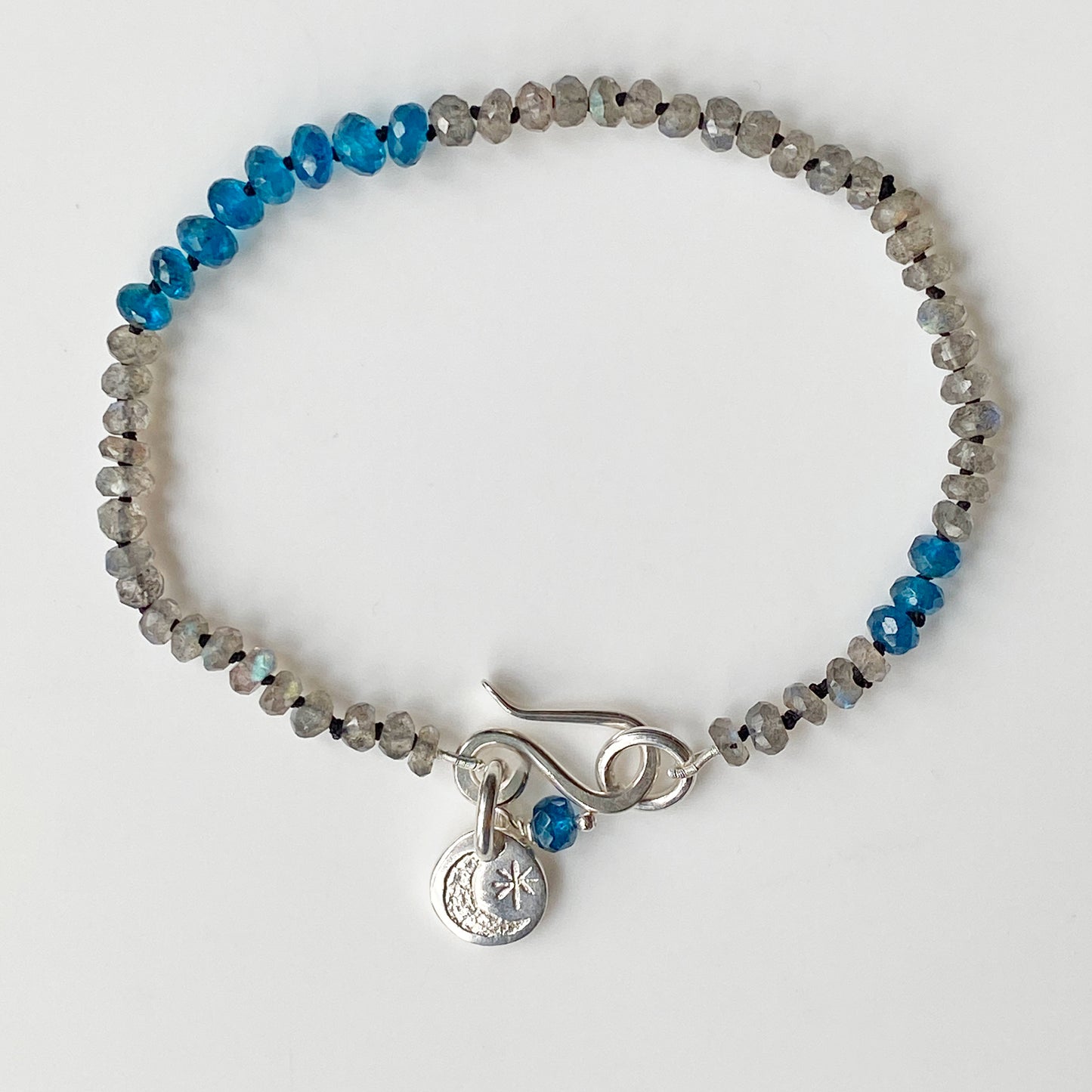 Labradorite & Apatite Moon & Star Bracelet