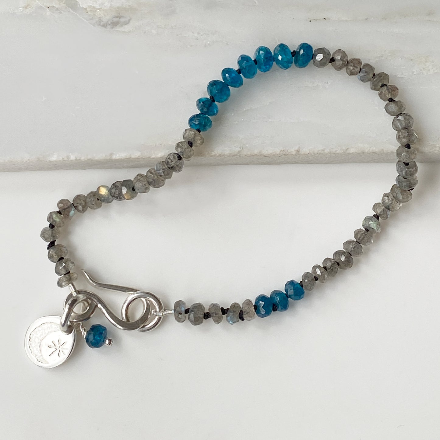 Labradorite & Apatite Moon & Star Bracelet