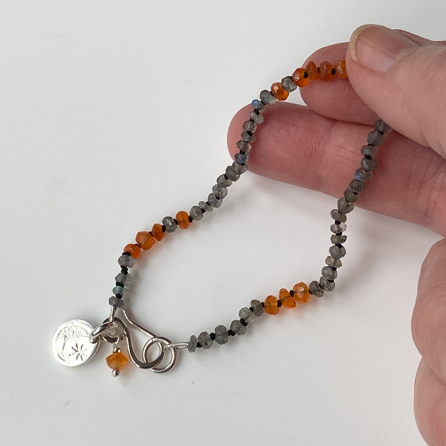 Labadorite & Carnelian Moon & Star Bracelet